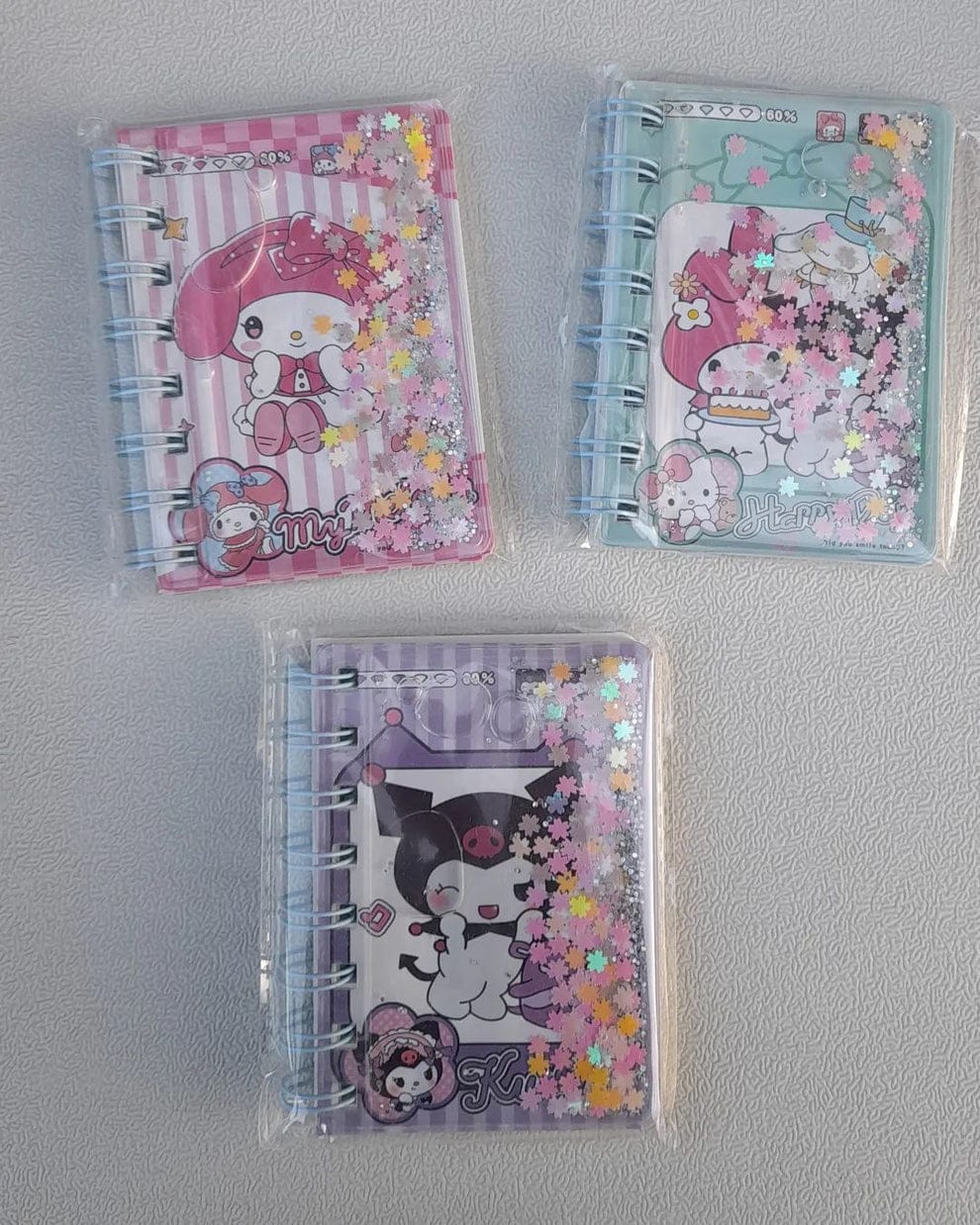 Kuromi Watery Confetti Filled - Mini Diary