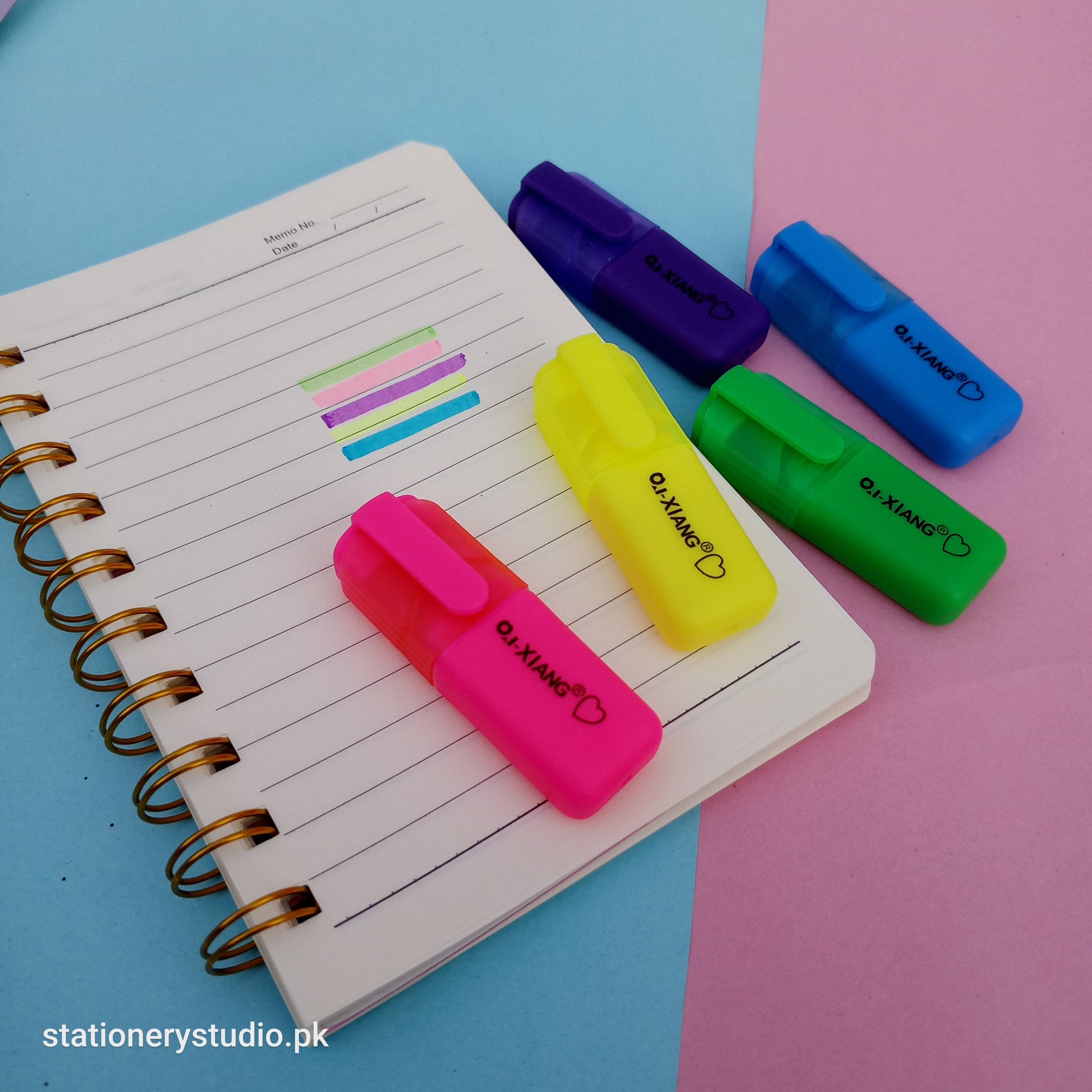 MINI - HIGHLIGHTER SET OF 5 - STATIONERYSTUDIO