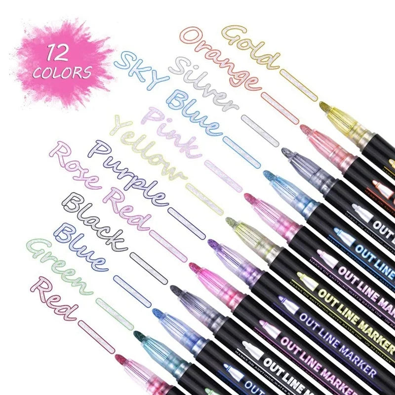 OUTLINE MARKERS_PACK OF 12 - STATIONERYSTUDIO