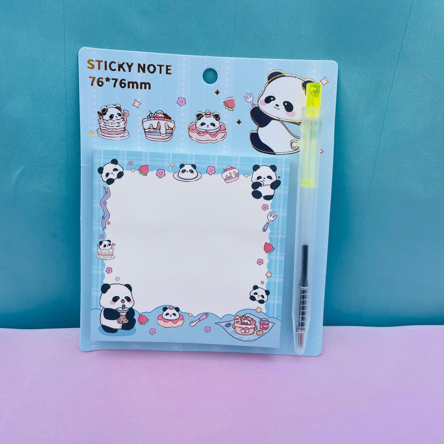 PANDA - STICKY NOTES WITH PEN - STATIONERYSTUDIO