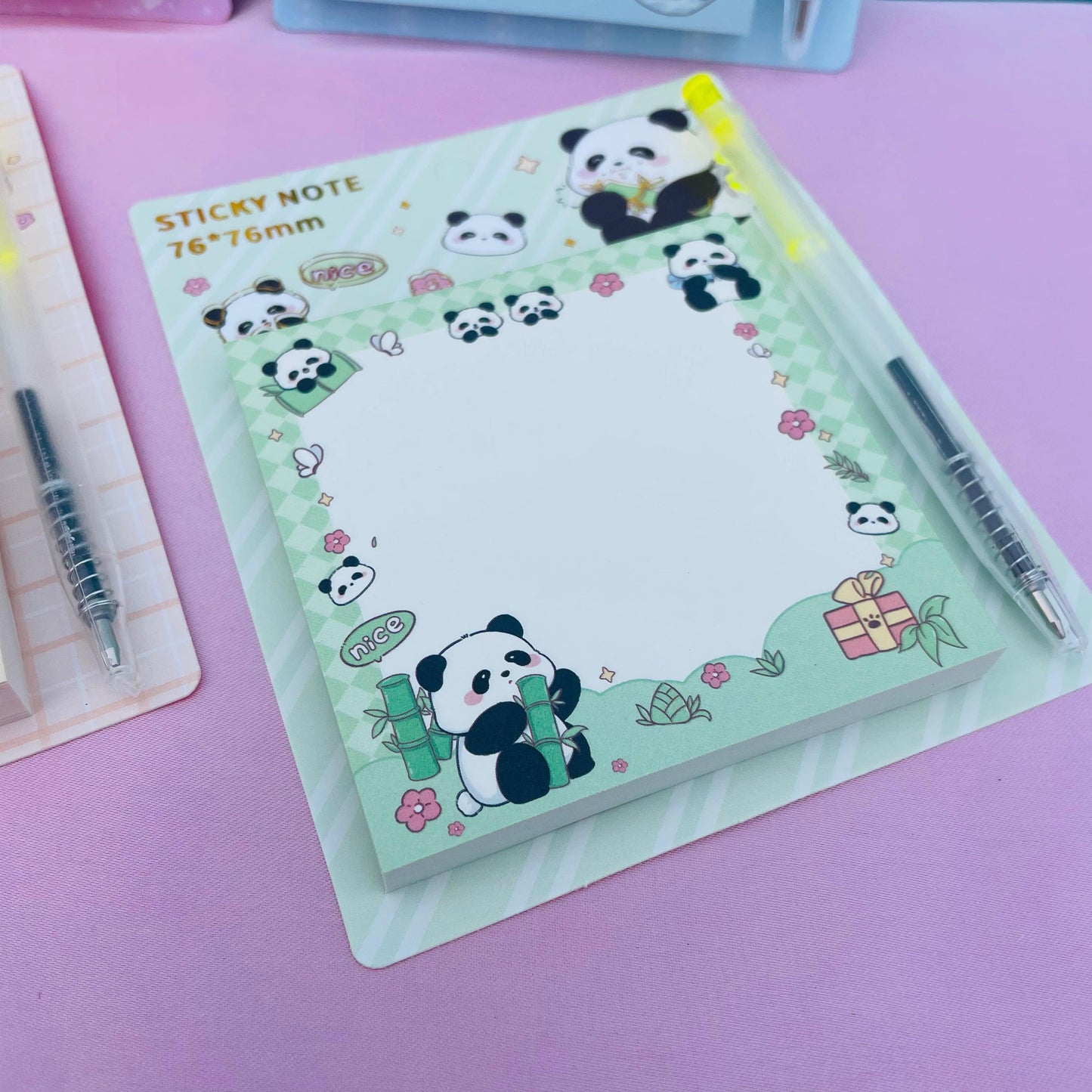 PANDA - STICKY NOTES WITH PEN - STATIONERYSTUDIO