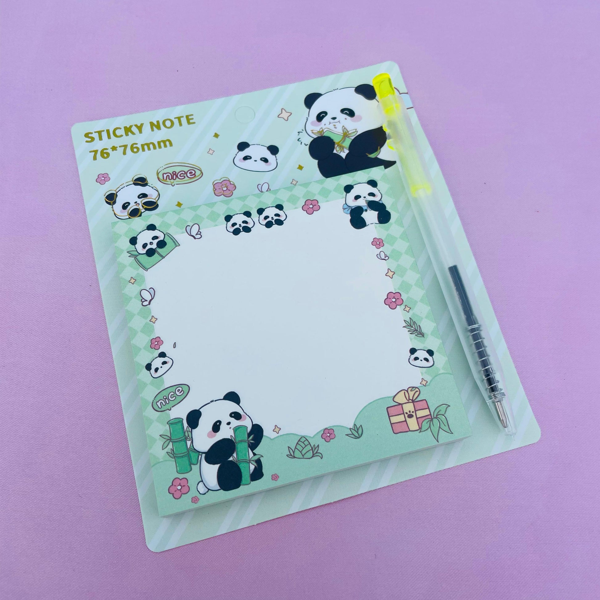 PANDA - STICKY NOTES WITH PEN - STATIONERYSTUDIO