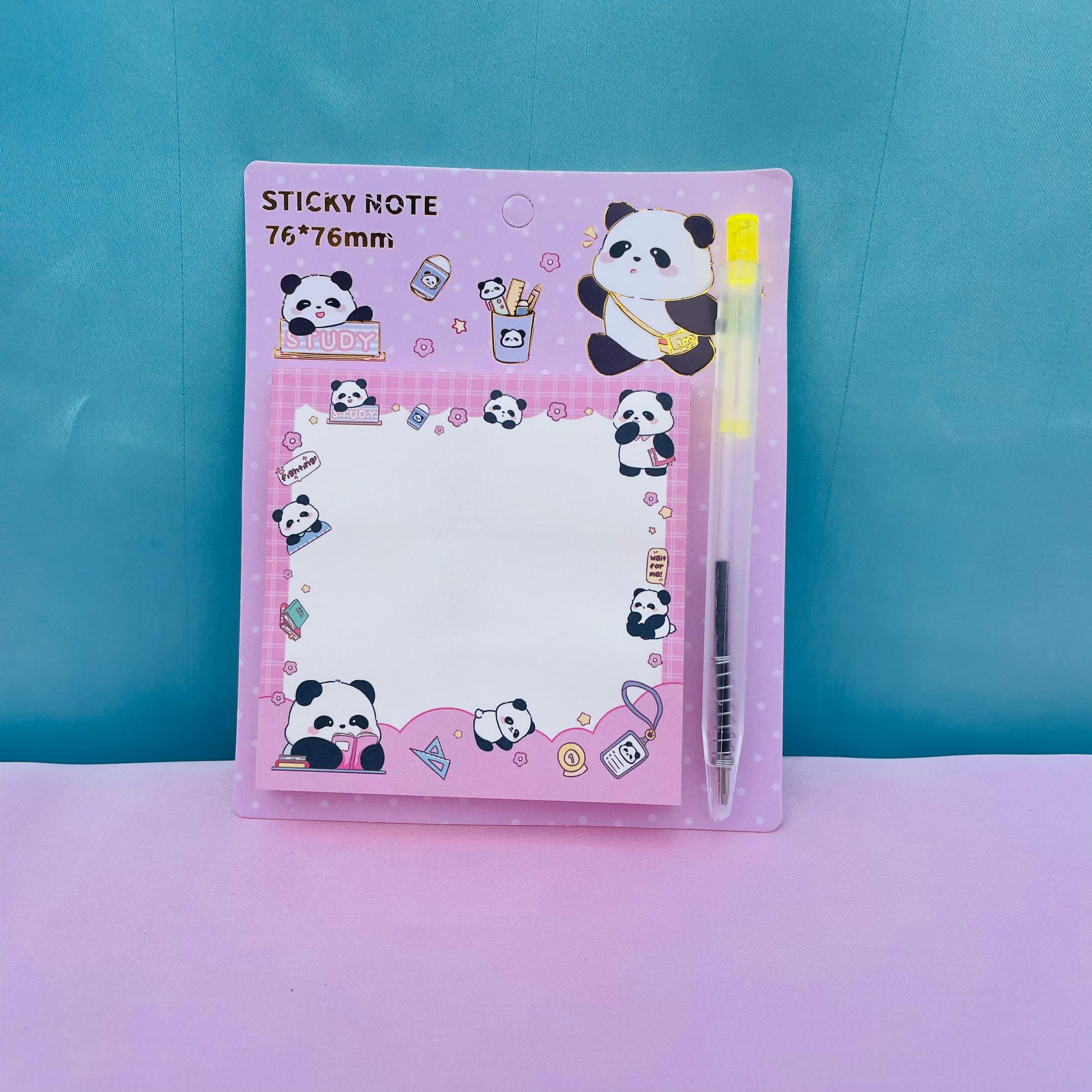 PANDA - STICKY NOTES WITH PEN - STATIONERYSTUDIO