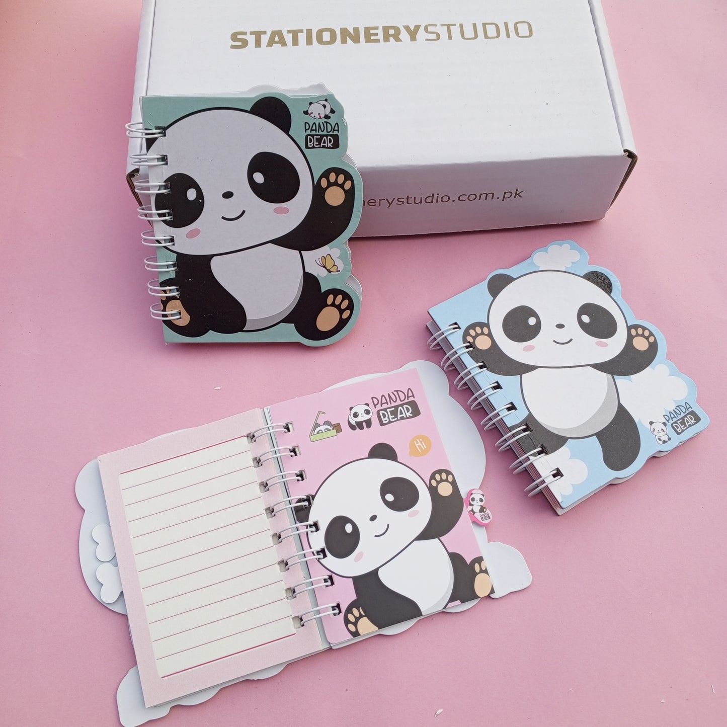 PANDA BEAR SPIRAL - NOTEBOOK - STATIONERYSTUDIO