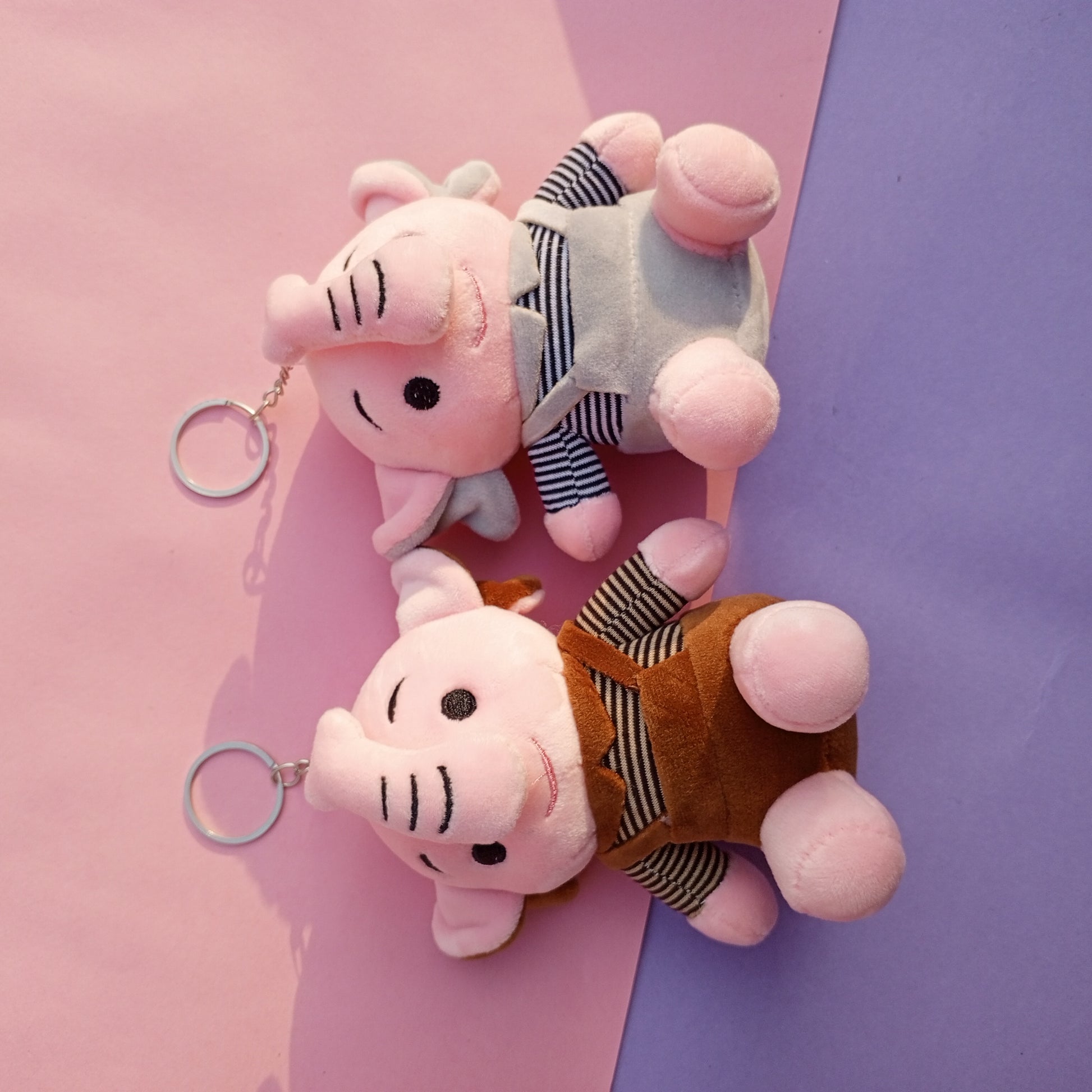 PLUSH ELEPHANT KEYRING SOFT TOY - STATIONERYSTUDIO