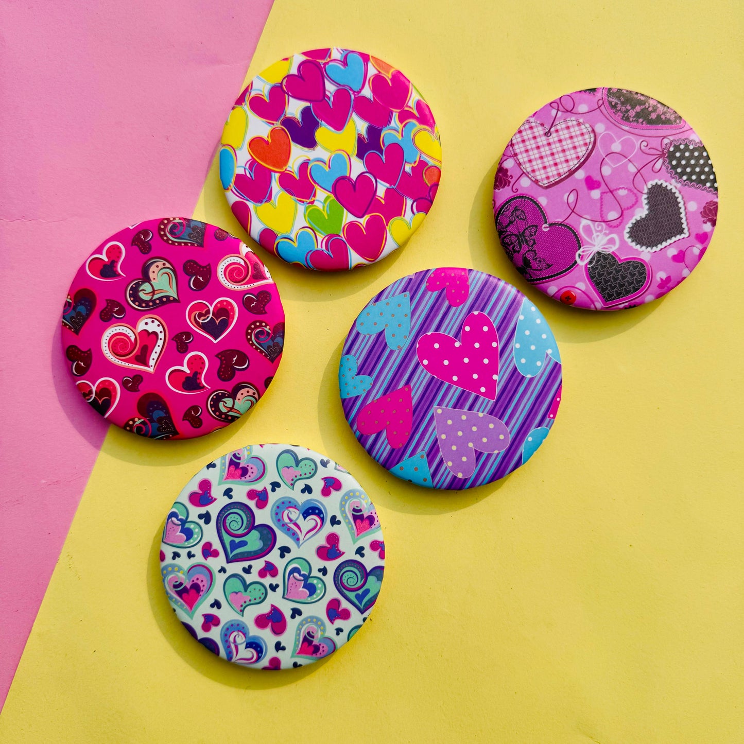 Pinterestry Hearts - Compact Mirror