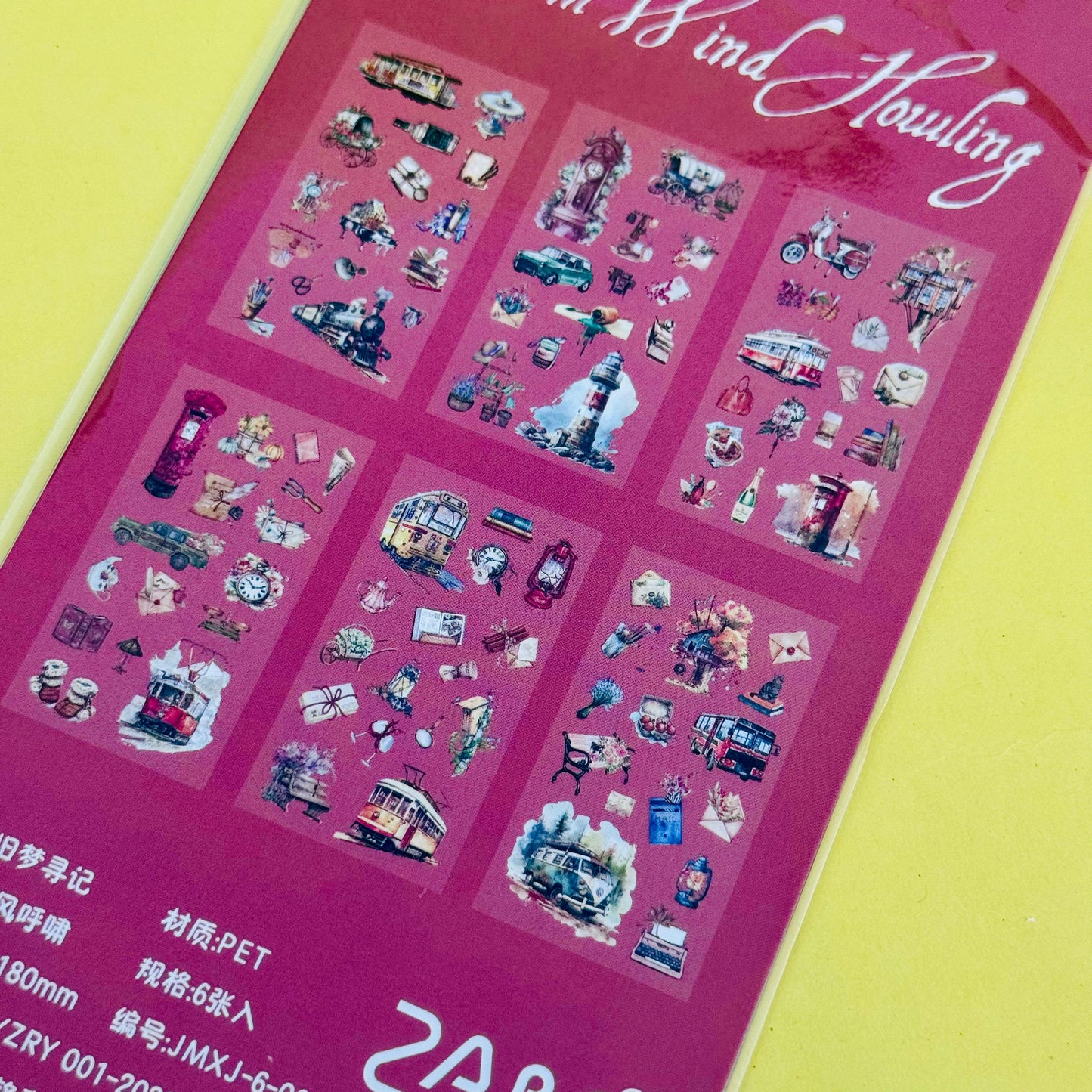 Retro - Sticker Sheet Set Of 6