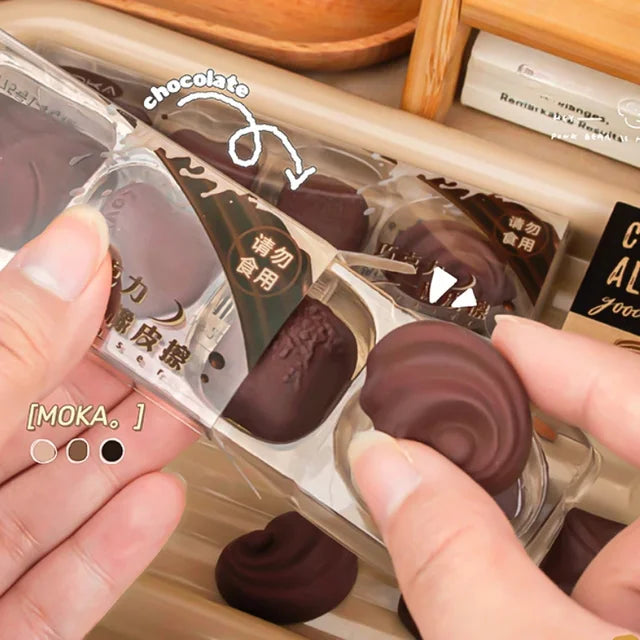 Scented Chocolate Eraser - Set of 4