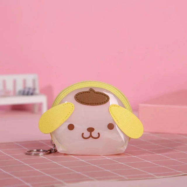 TRANSPARENT - KEY RING COIN POUCH