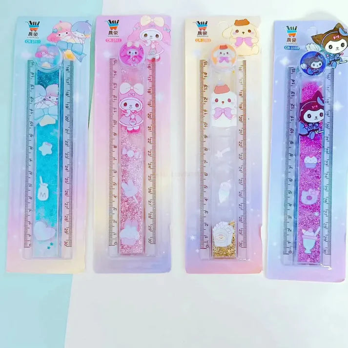 Kuromi Glittery & Shape - Ruler