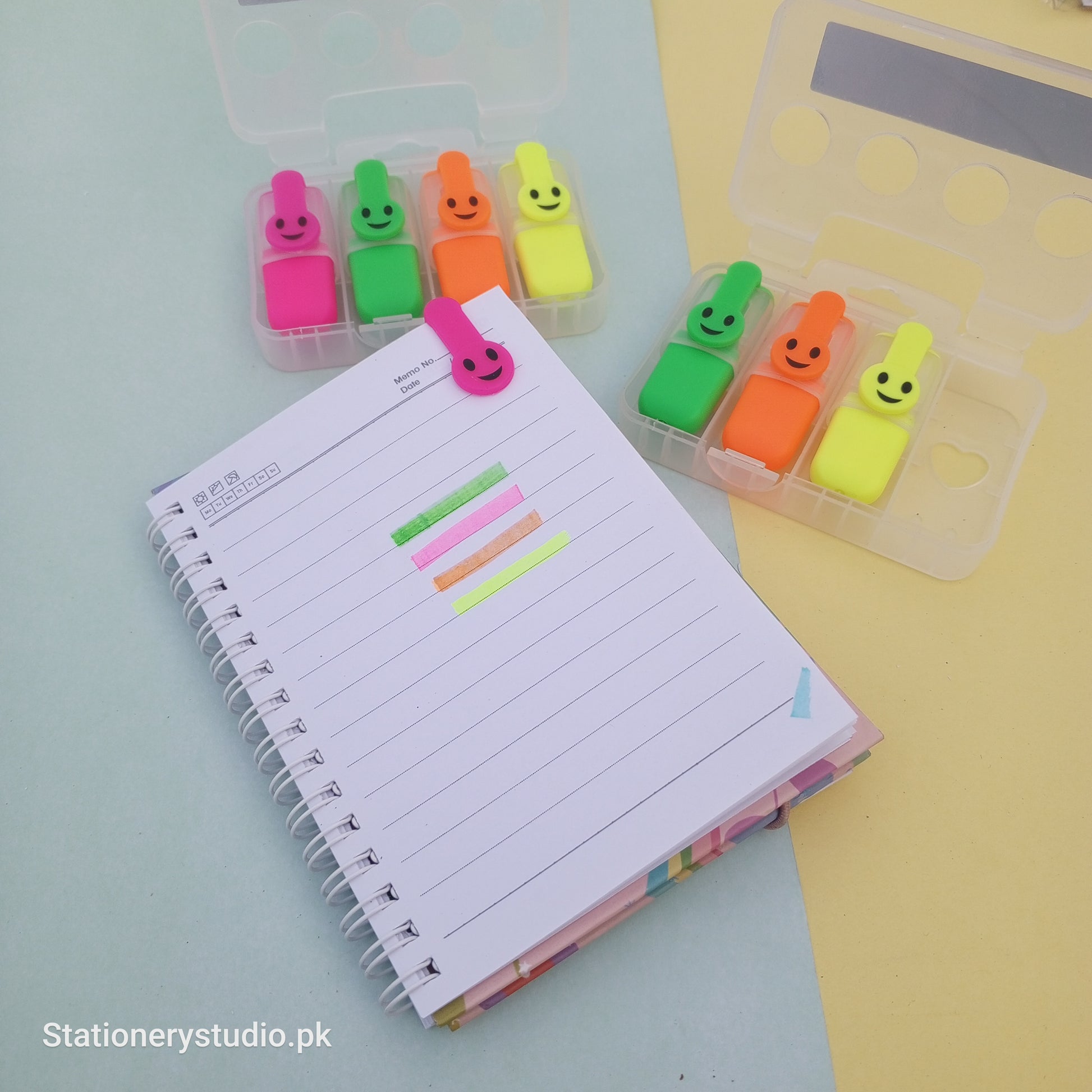 SMILEY HIGHLIGHTERS - SET OF 4 - STATIONERYSTUDIO