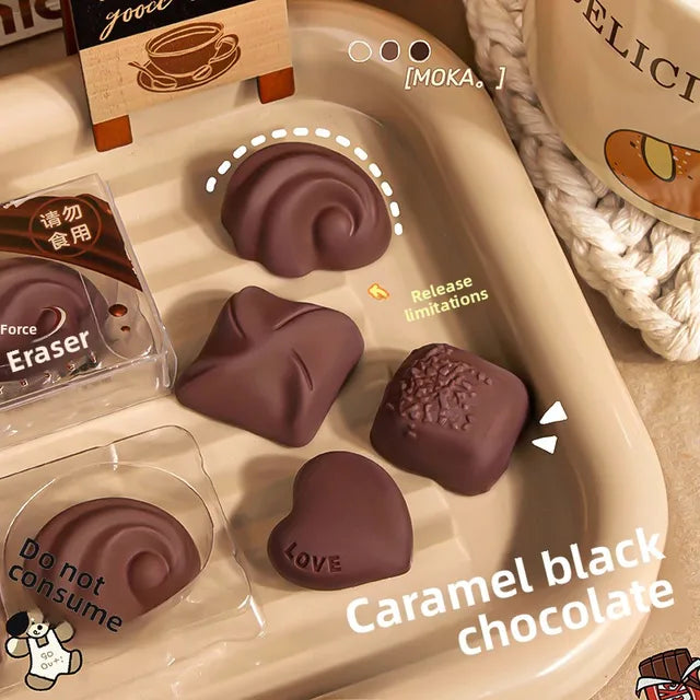 Scented Chocolate Eraser - Set of 4