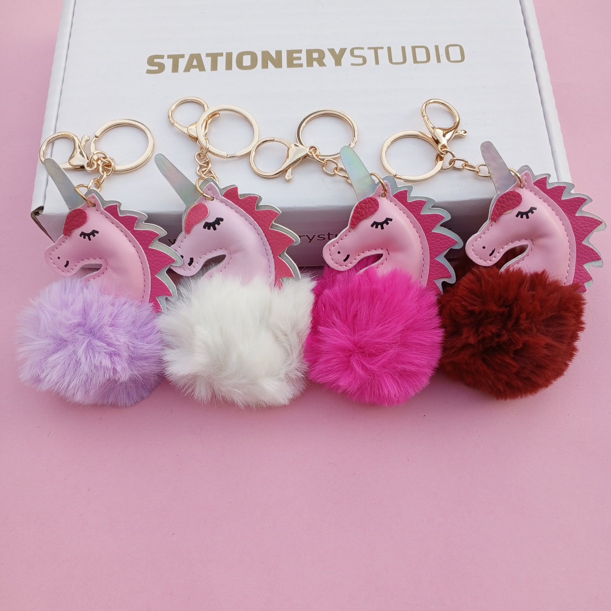 UNICORN PLUSH KEY RING - STATIONERYSTUDIO