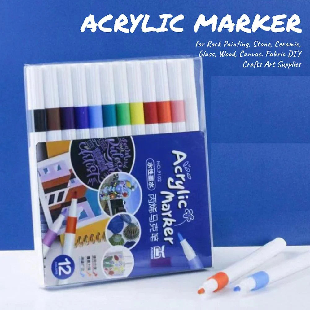 ACRYLIC MARKERS ARTIST PAINTING - SET OF 12