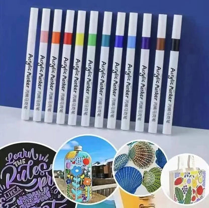 ACRYLIC MARKERS ARTIST PAINTING - SET OF 12