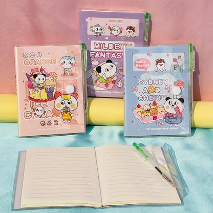 KAWAI BEARY NOTEBOOK - WITH PEN