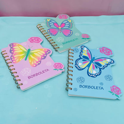 Butterfly & Flowers - Spiral Journal