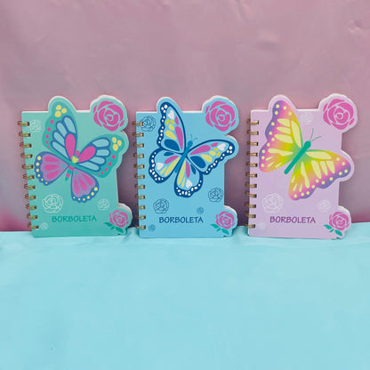 Butterfly & Flowers - Spiral Journal