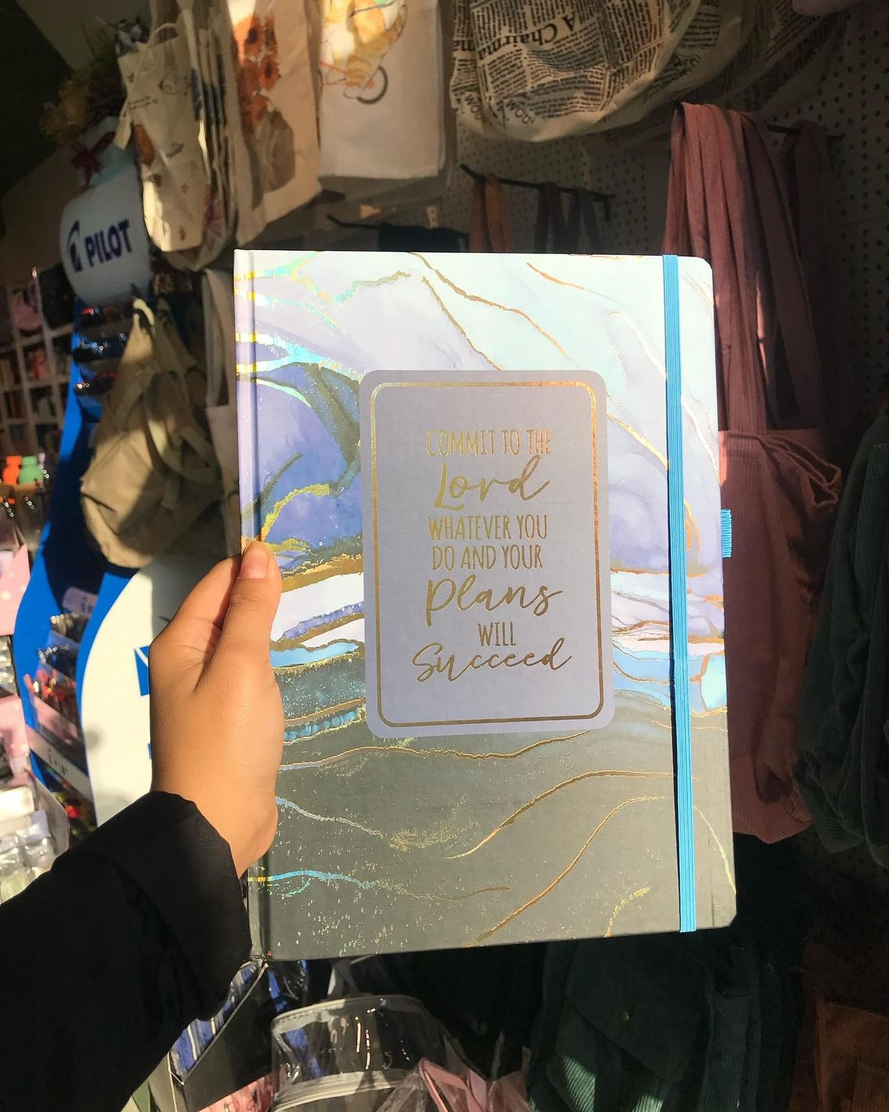 Marble Quoted Gold Foiled A4 Foiled - Notebook / Journal