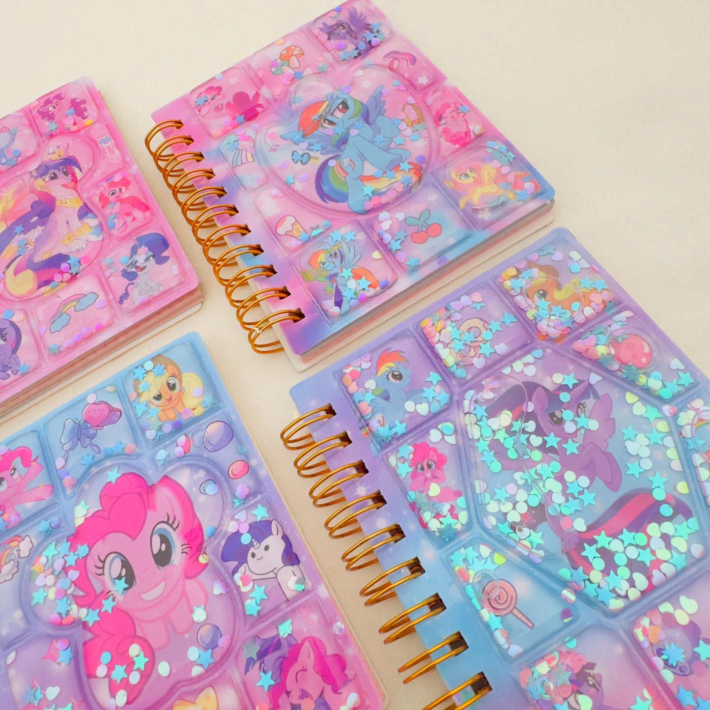 Little Pony Glitter Water Spiral Notebook - Journal