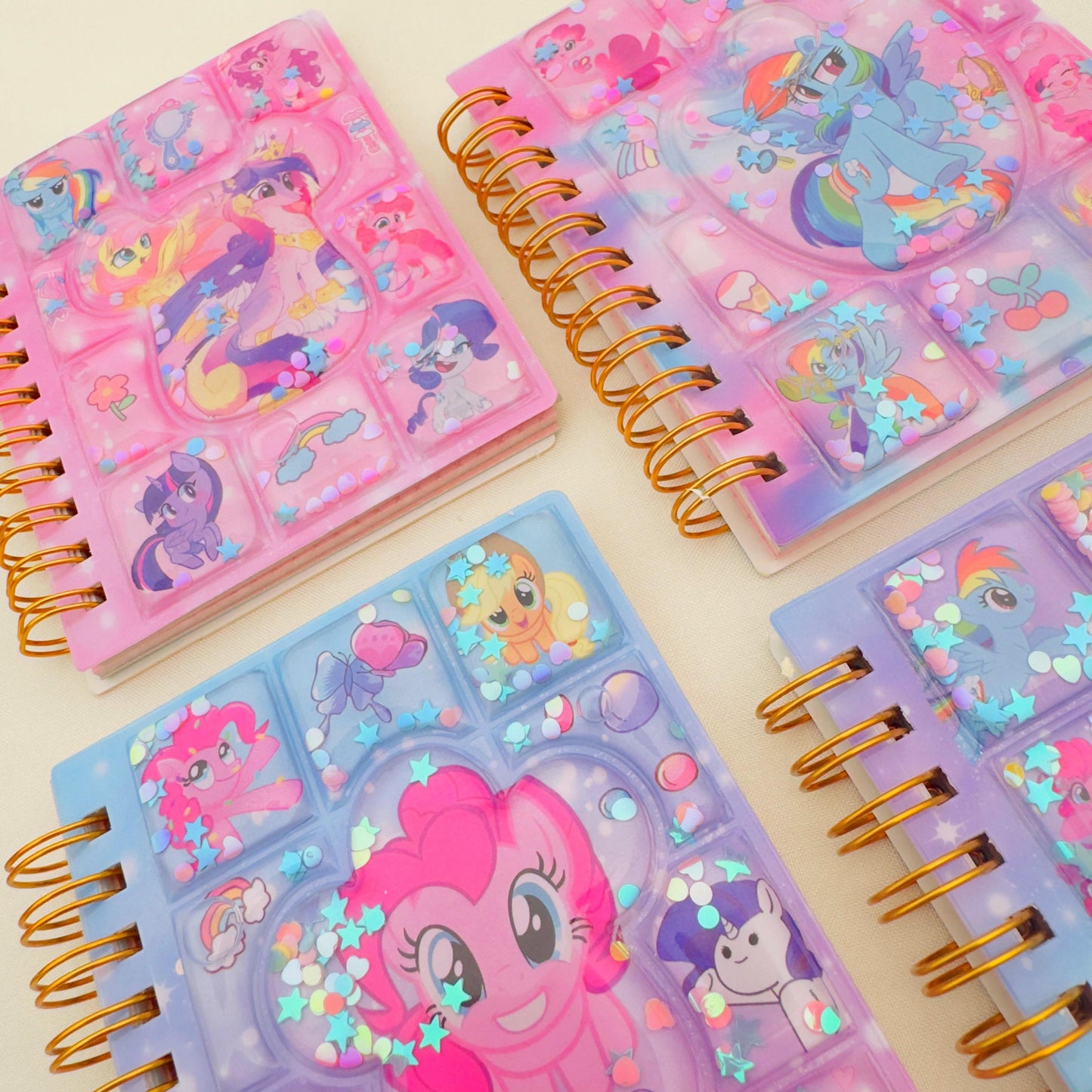 Little Pony Glitter Water Spiral Notebook - Journal