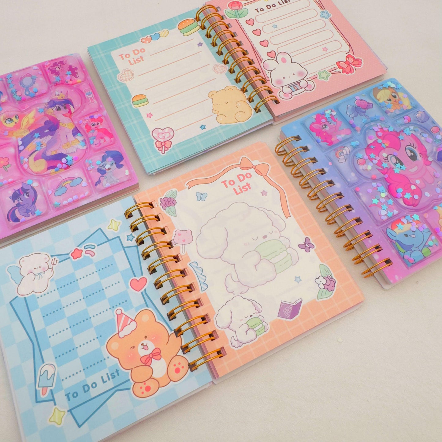 Little Pony Glitter Water Spiral Notebook - Journal