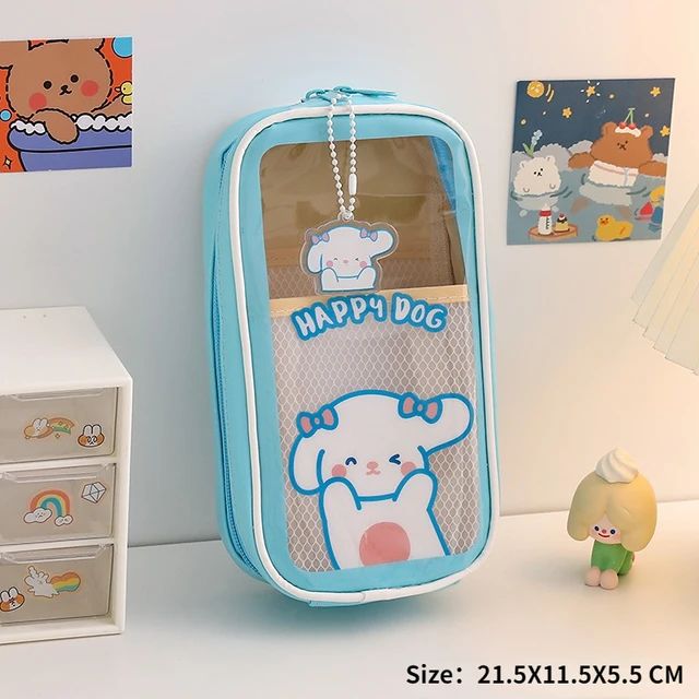 Happy Dog Blue Stationery Organizer - Pouch