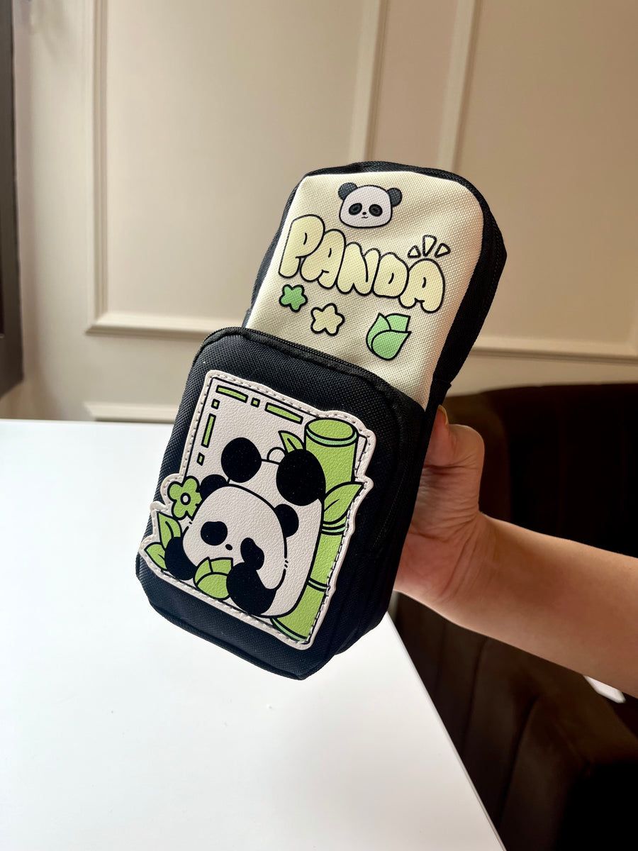 Panda Black Zipper - Pouch