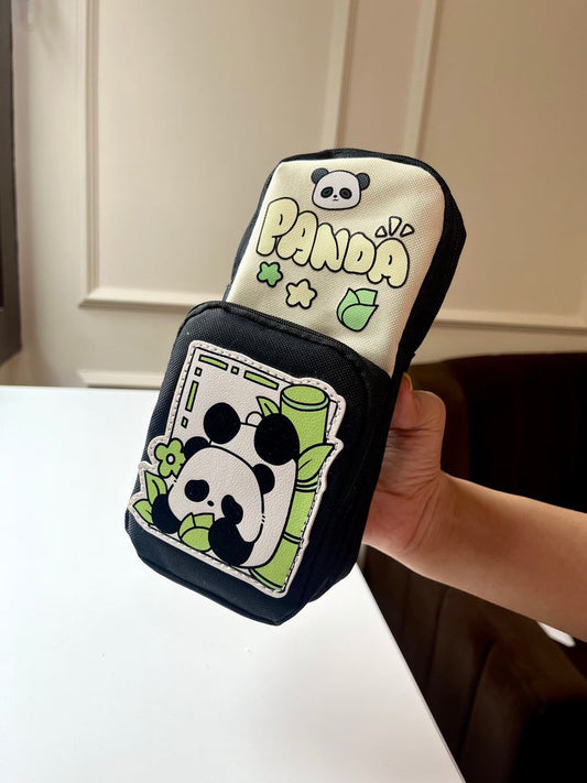 Panda Black Zipper - Pouch