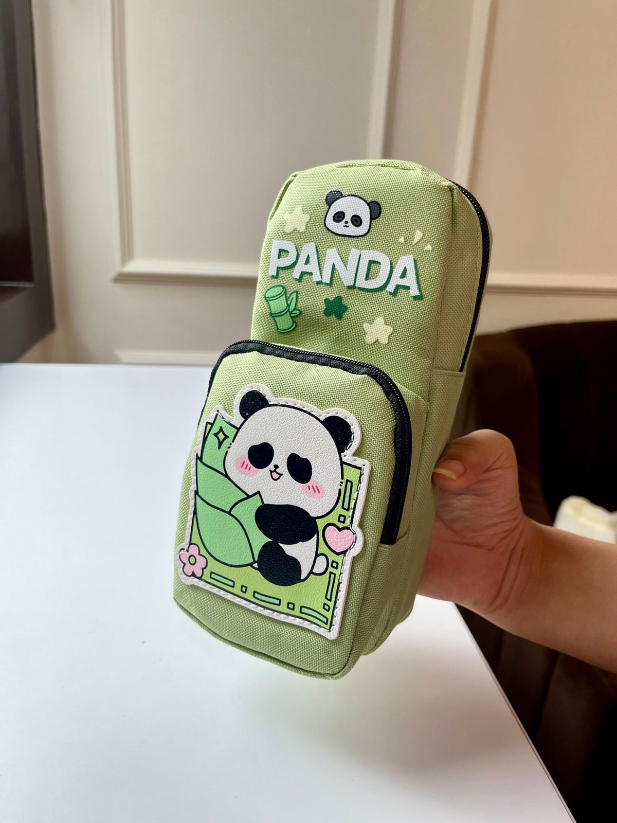 Panda Green Zipper - Pouch