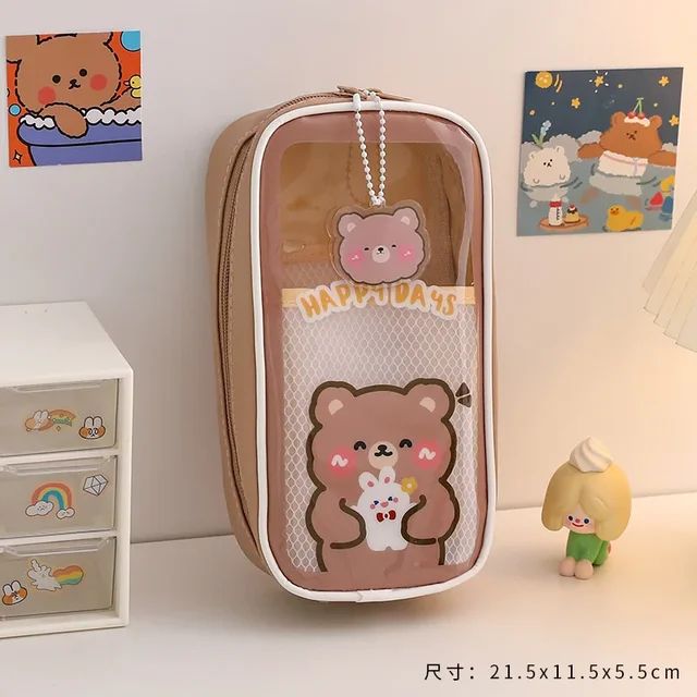 Cute Bear Brown Stationery Organizer - Pouch