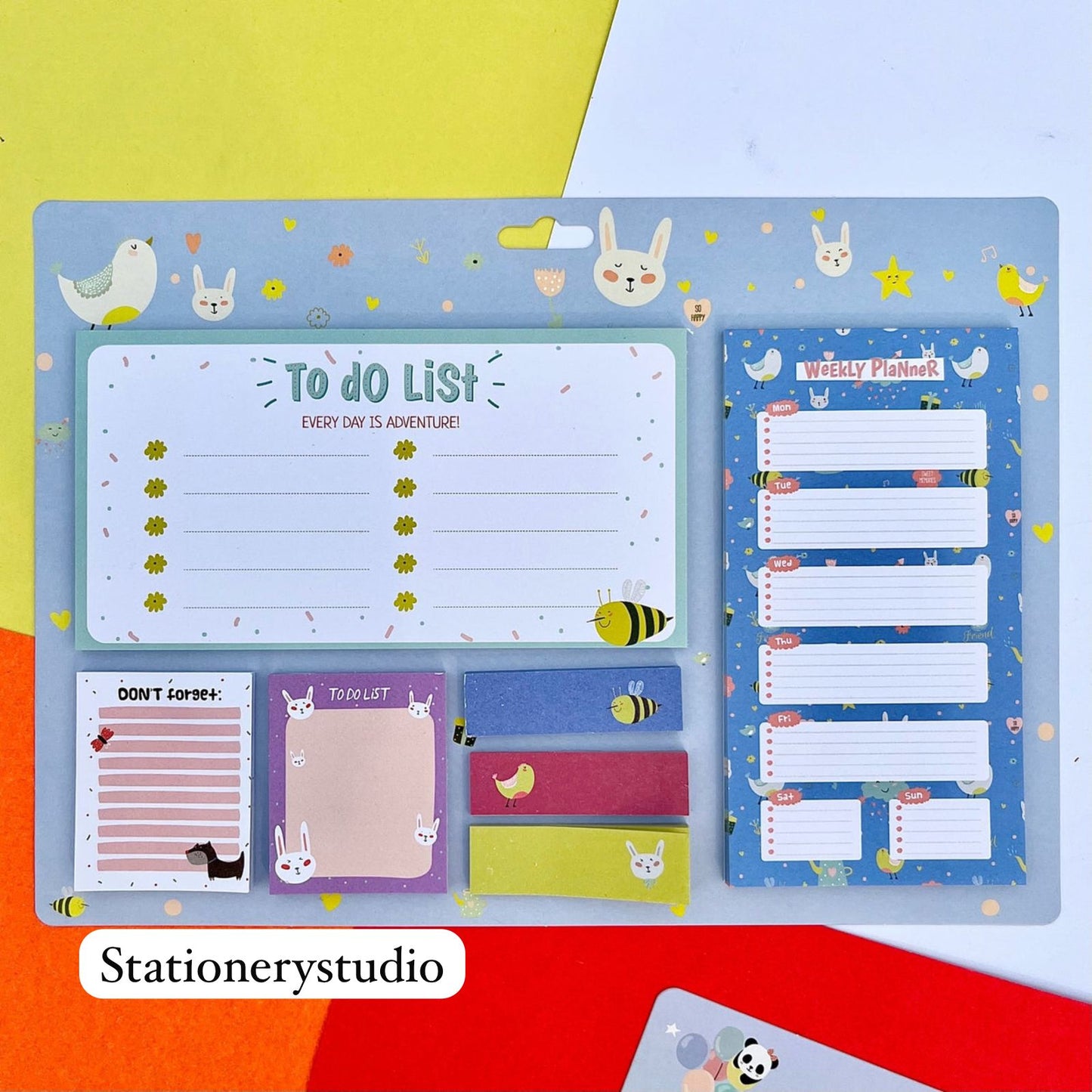 Weekly Planner & To Do List Sticky Note Set Of 7 - (Bunny)