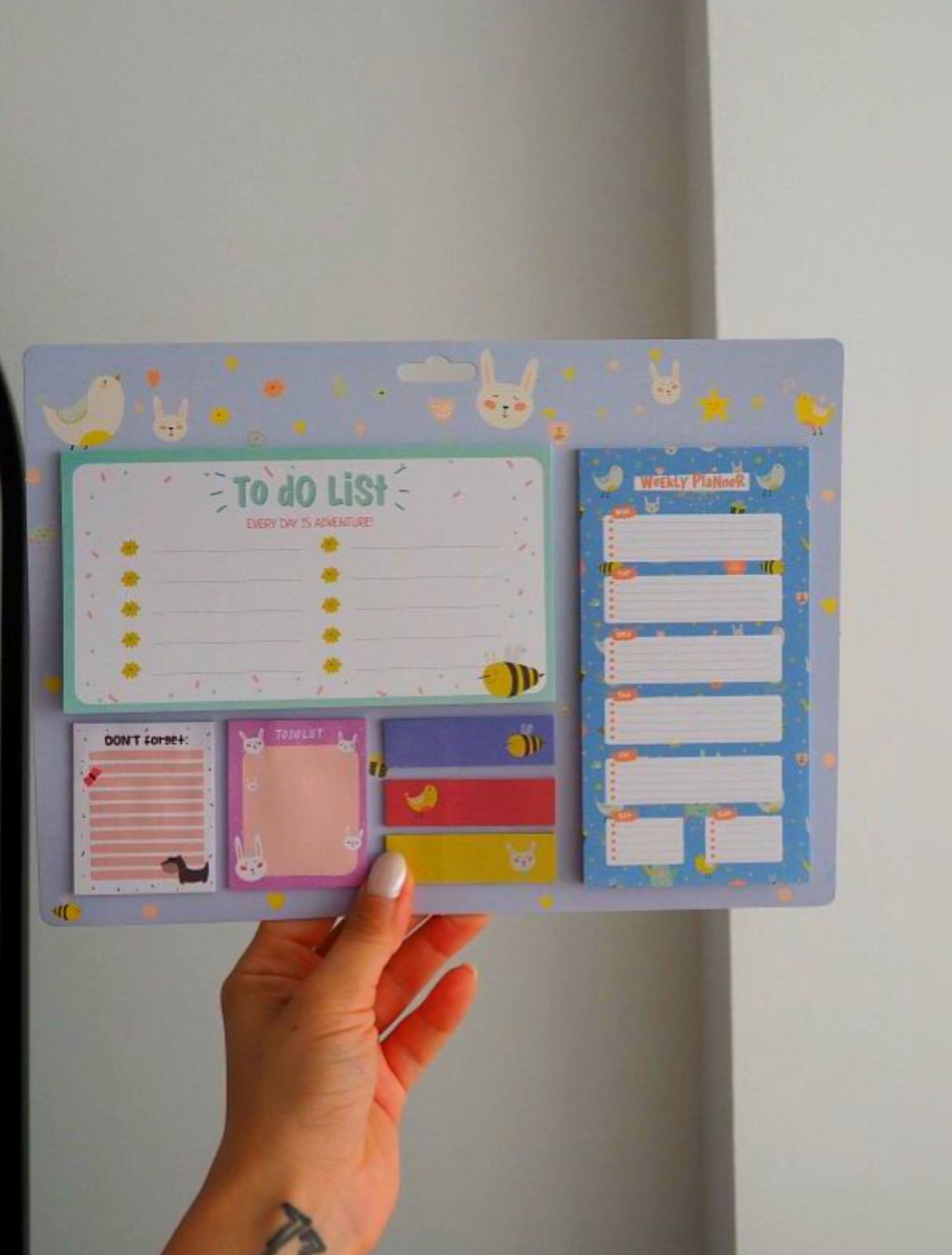 Weekly Planner & To Do List Sticky Note Set Of 7 - (Bunny)