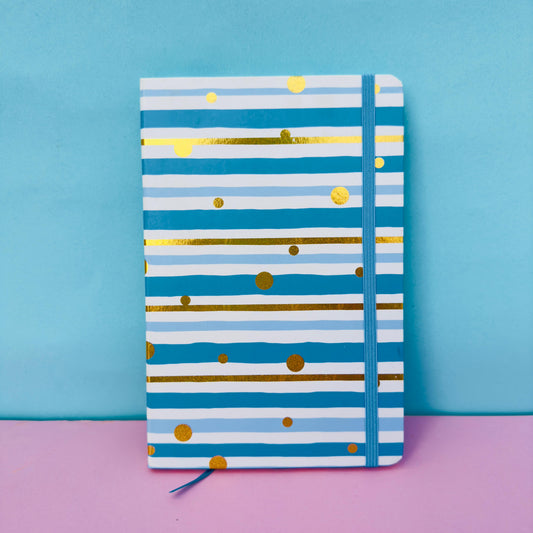 Notes Gold Foil Blue - Journal