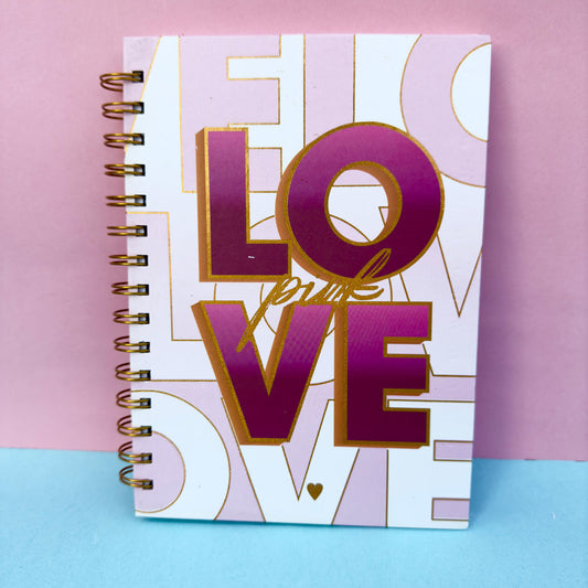 Love Foiled Spiral - Notebook / Journal