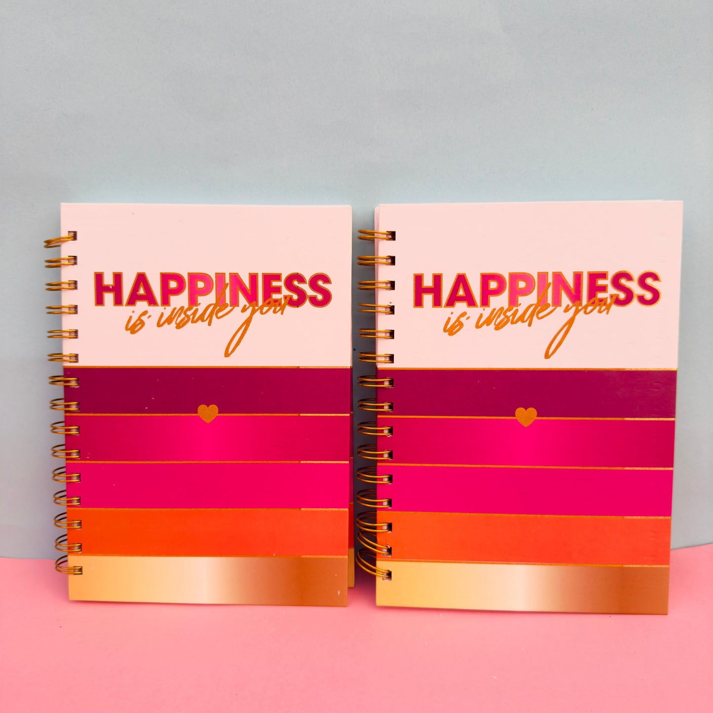 Happiness Inside You Gold Foiled Spiral - Notebook / Journal