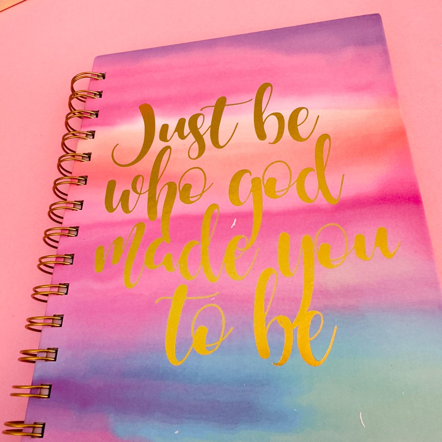 Quoted Gold Foiled Spiral - Notebook / Journal