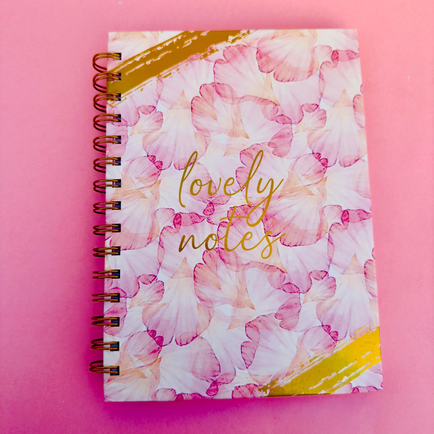 Lovely Notes Gold Foiled Spiral - Notebook / Journal