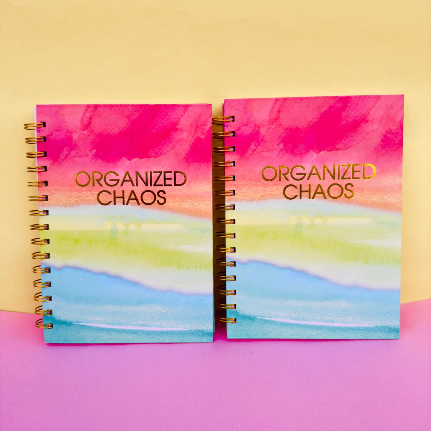 Organized Choas Gold Foiled Spiral - Notebook / Journal