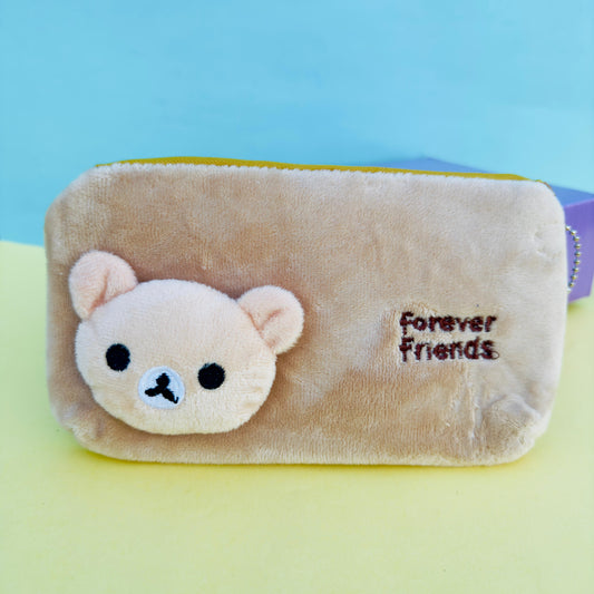 Brown Plushie Toy - Pouch