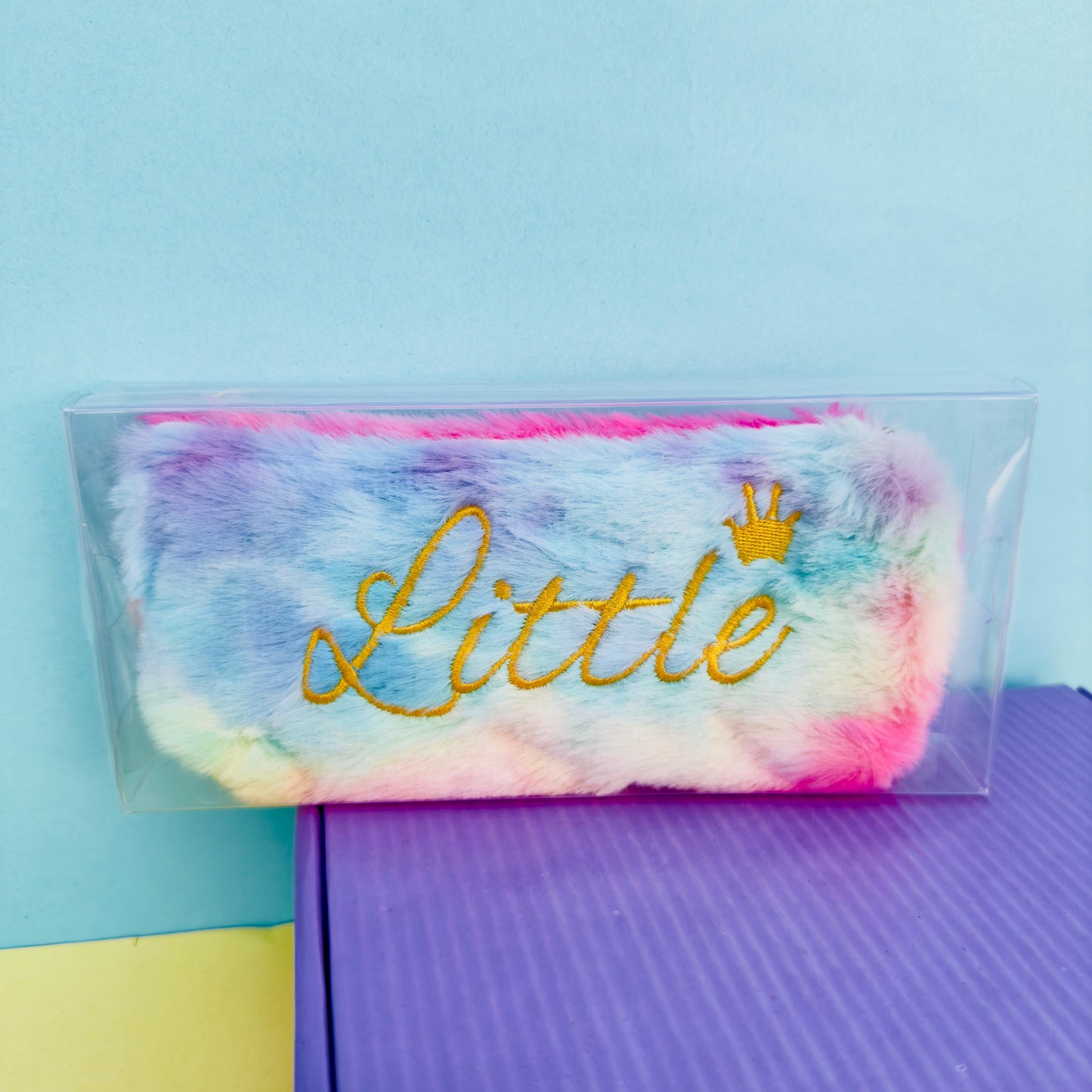 Rainbow Embroidered Plush - Pouch