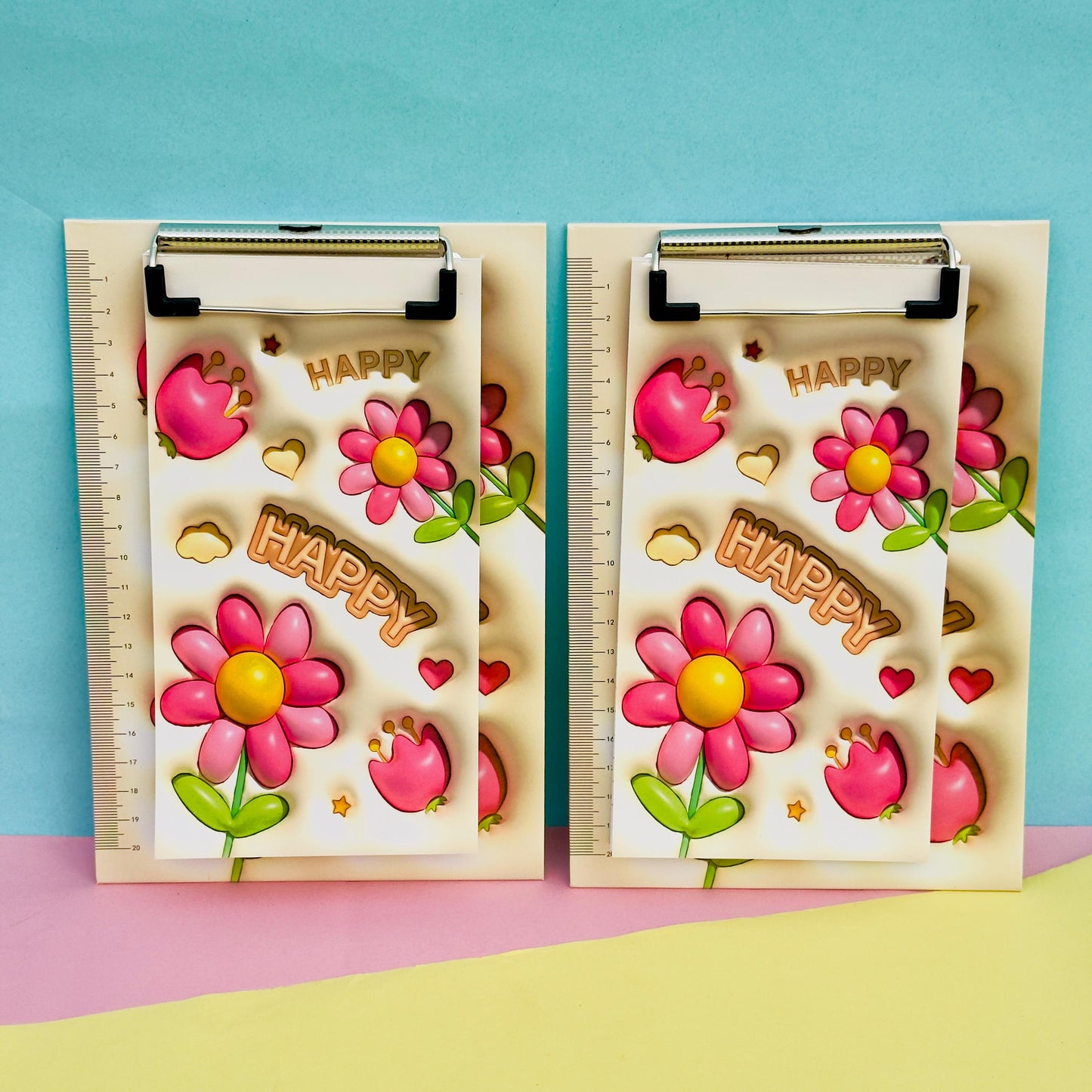 Happy Floral - Clipboard Notepad