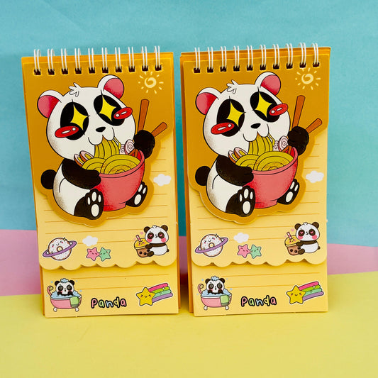 Panda Foiled Spiral - Notepad