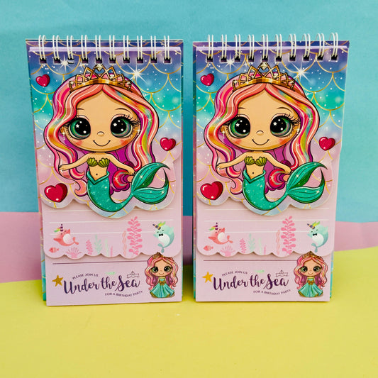 Mermaid Foiled Spiral - Notepad