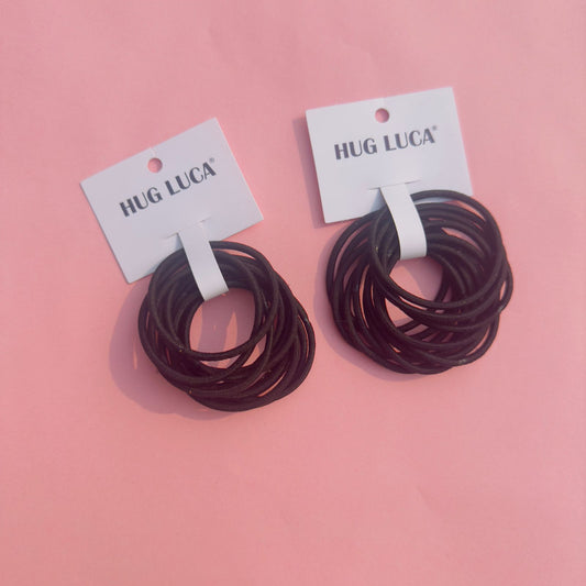 Black hair rope - set of 12