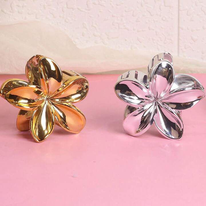 Metallic Lotus Claw Clip - Large