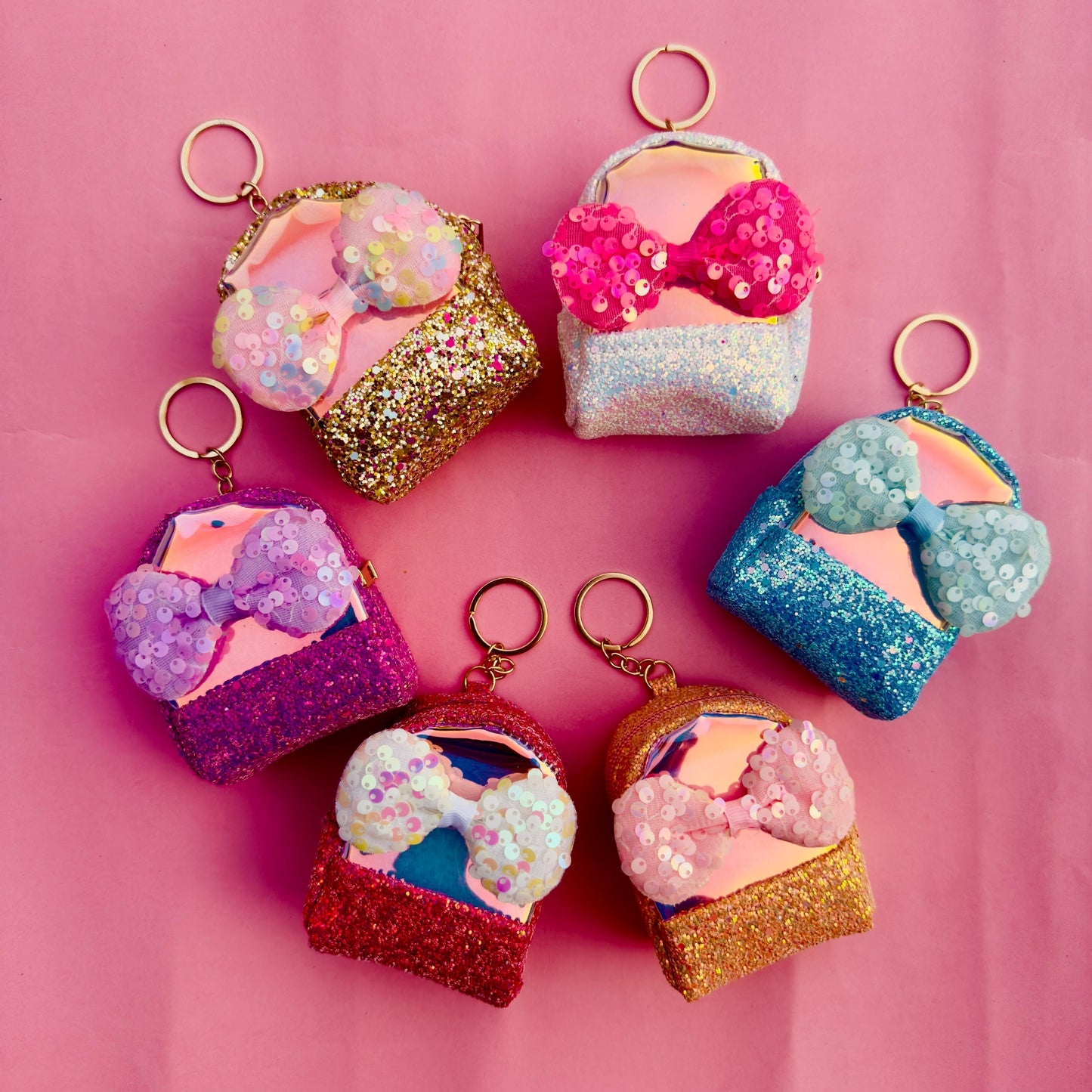 Glittery Bow - Coin Pouch