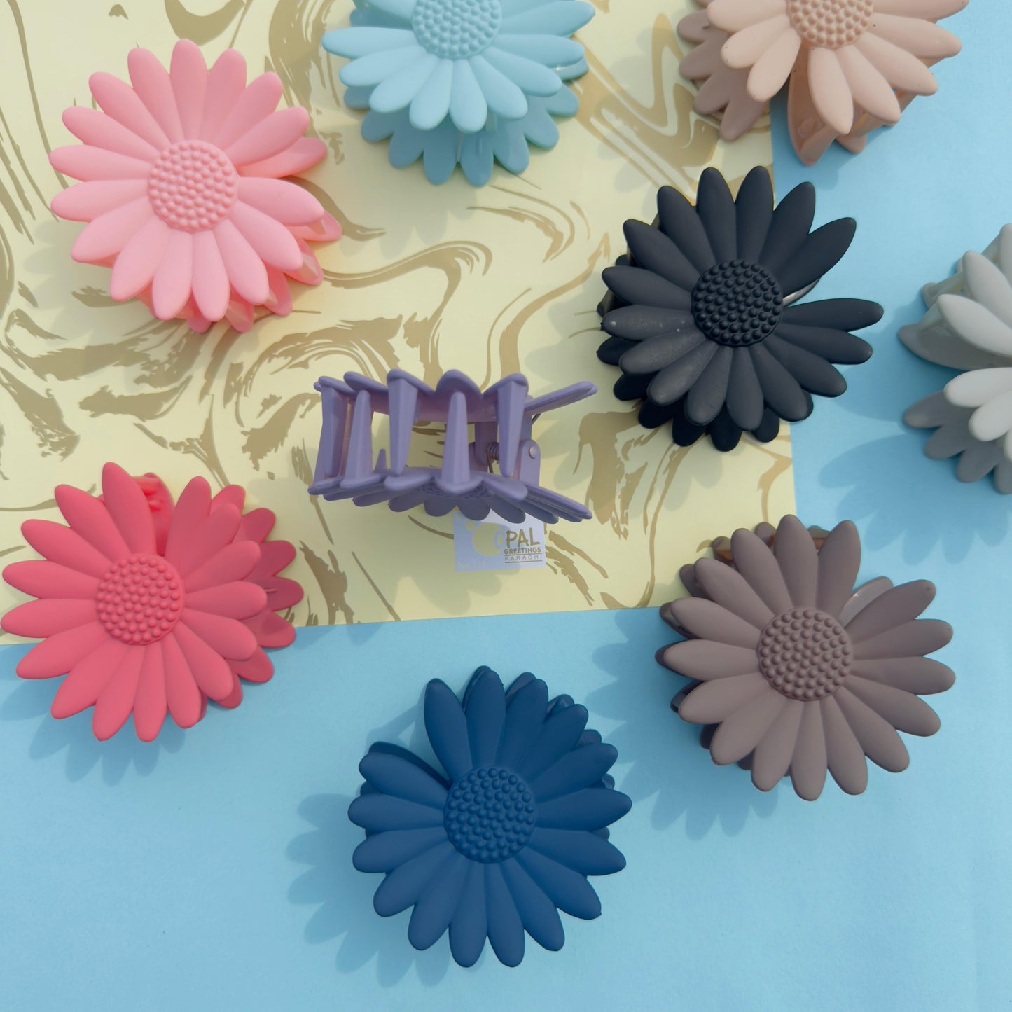 Sun Flower Hair Claw - Set of 6 (Eid Deal)