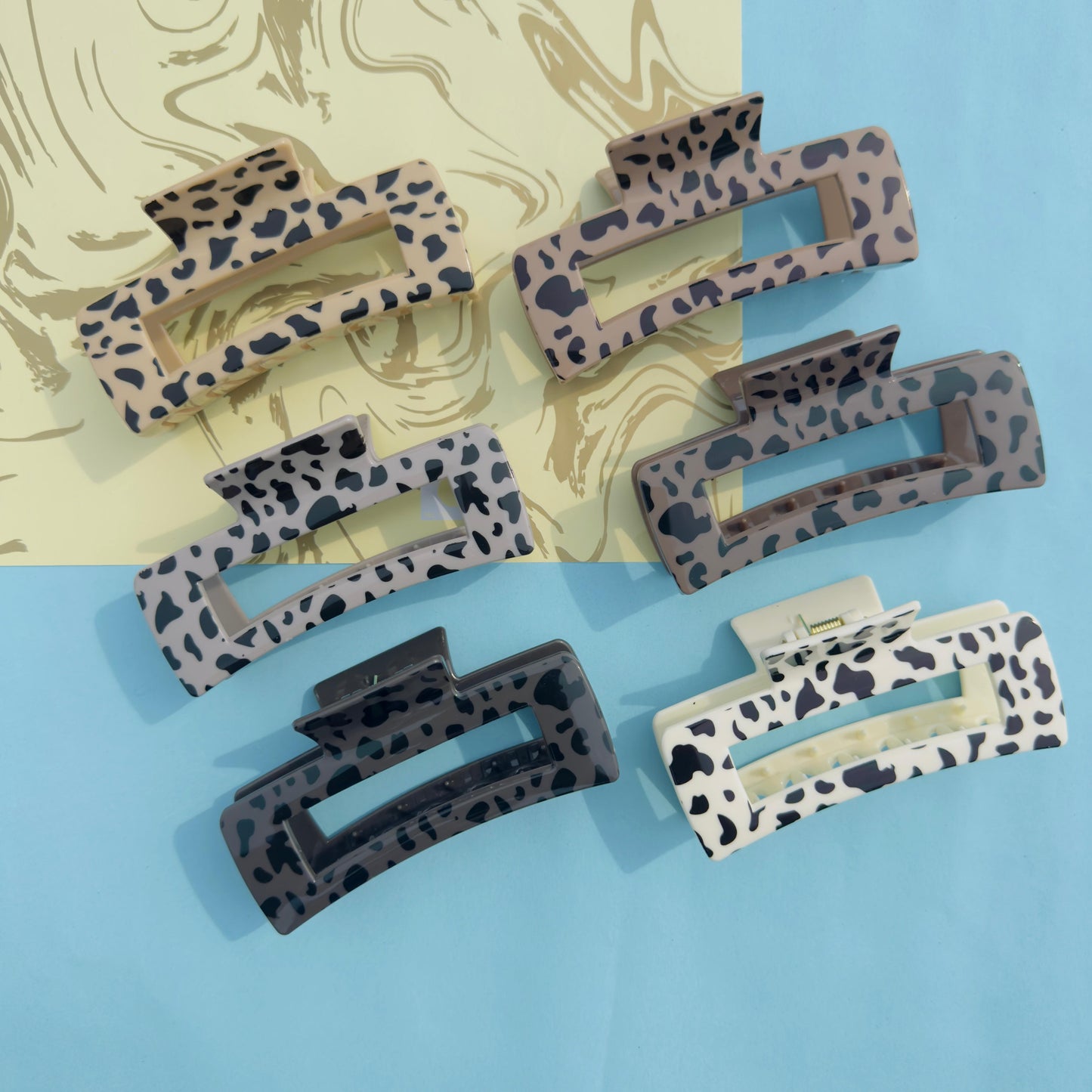 Printed Rectangular - Hair Claws