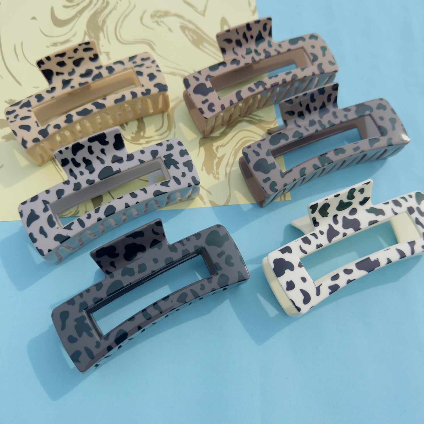 Printed Rectangular - Hair Claws